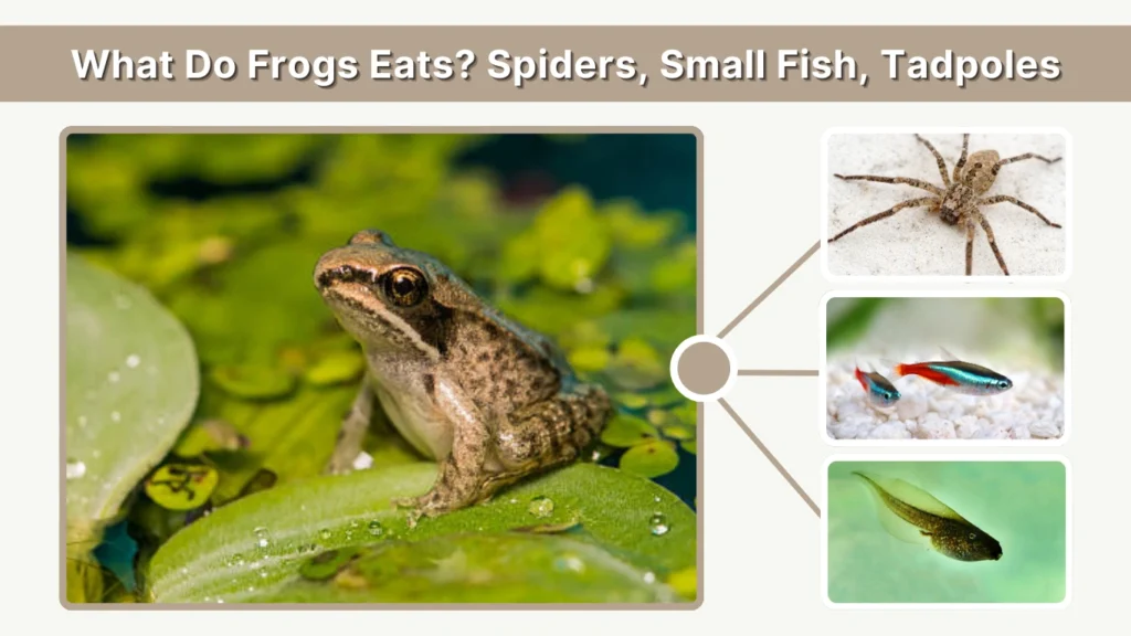 What Do Frogs Eats Spiders, Small Fish, Tadpoles