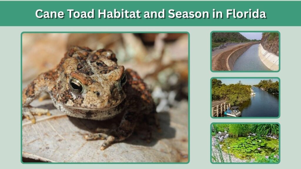 Cane Toad Habitat and Season in Florida