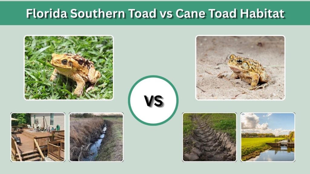 Florida Southern Toad vs Cane Toad Habitat