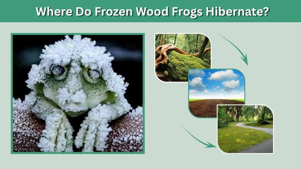 Alaskan Wood Frog Frozen During Winter