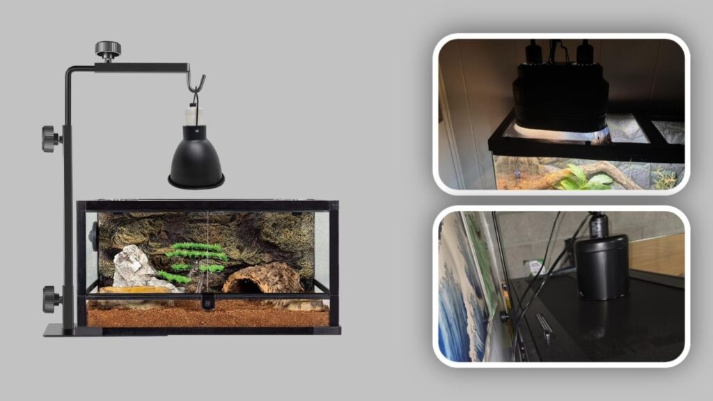 BOURDSERK Adjustable Reptile Lamp Stand