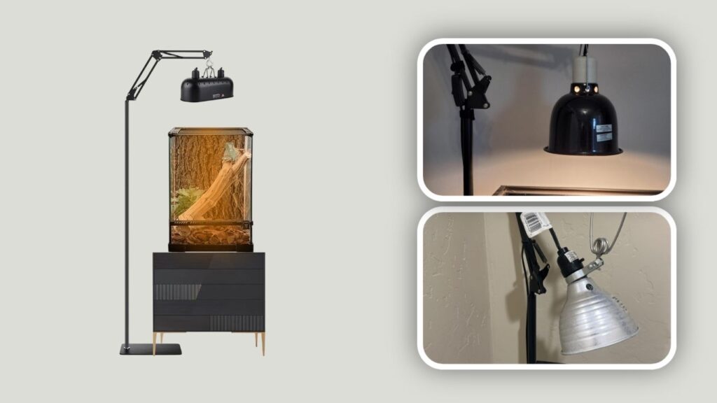 DXOVEEN Adjustable Reptile Lamp Stand
