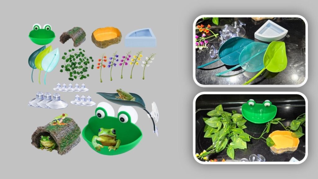 1. 13-Piece Frog Tank Accessories & Habitat Kit