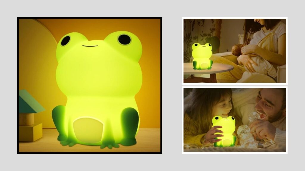 OkiyiD Rechargeable Frog Night Light