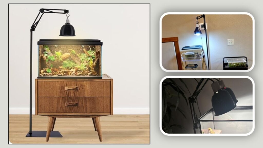 MECESOR 360° Adjustable Reptile Lamp Stand