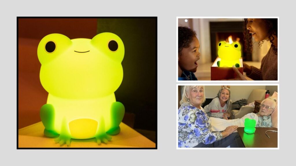 SMOORITA Rechargeable Silicone Frog Night Light