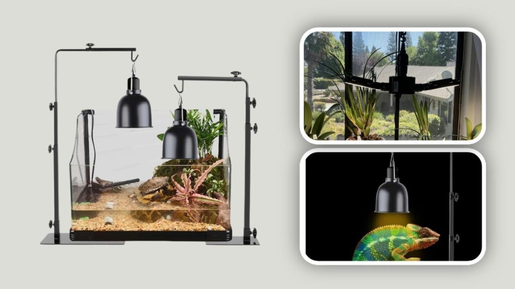 LUCKY HERP Adjustable Reptile Lamp Stand