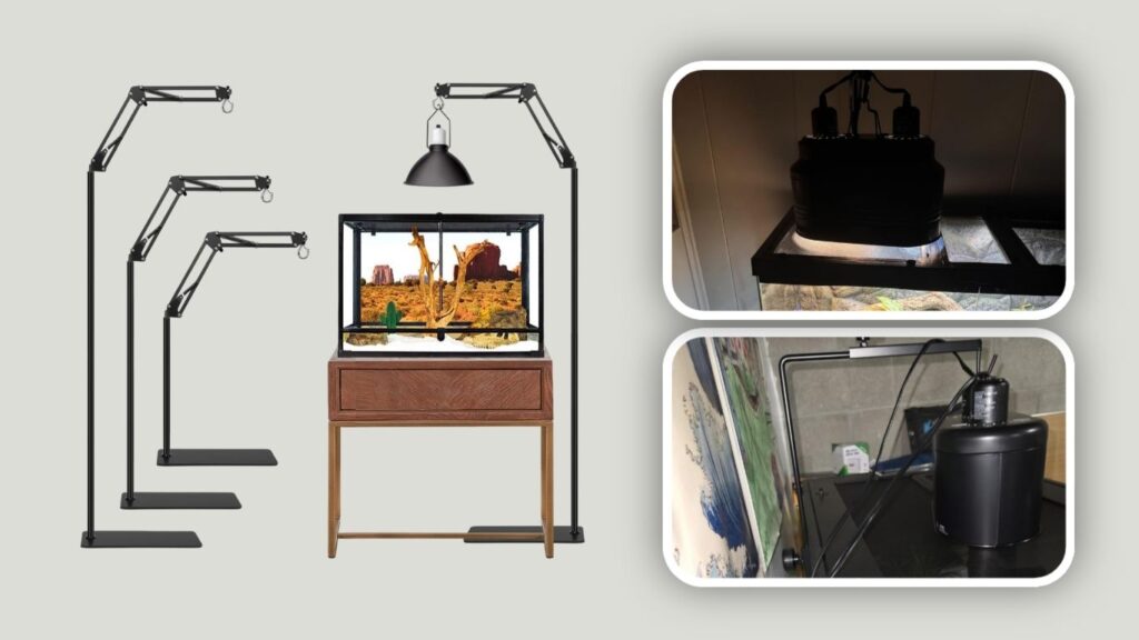 Adjustable Reptile Lamp Holder Stand