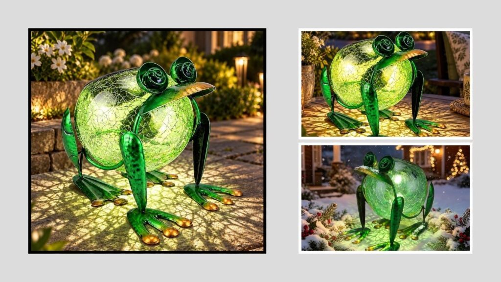 MUMTOP Solar Frog Outdoor Lantern