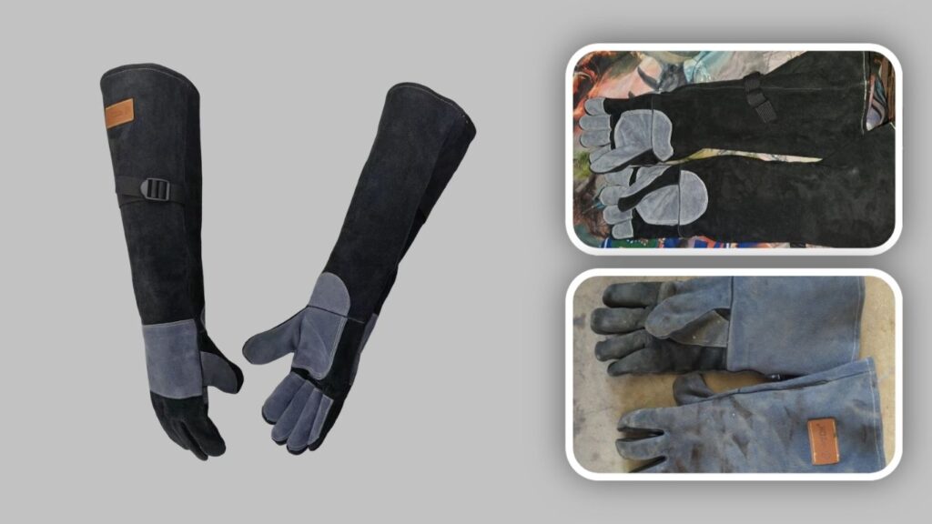 WZQH 23.6-Inch Leather Animal Handling Gloves