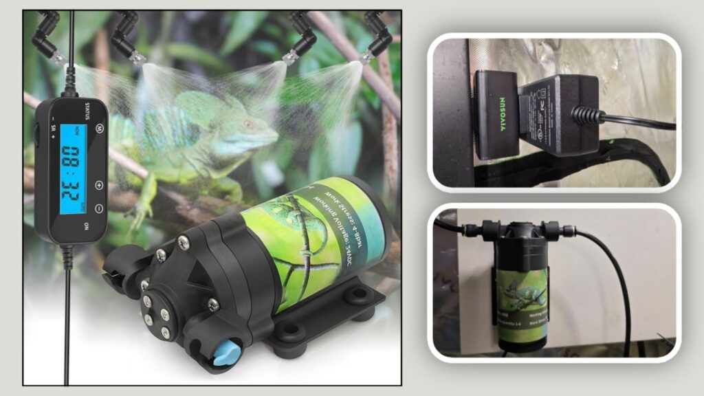 Automatic Reptile Misting System with Adjustable Joint Nozzles