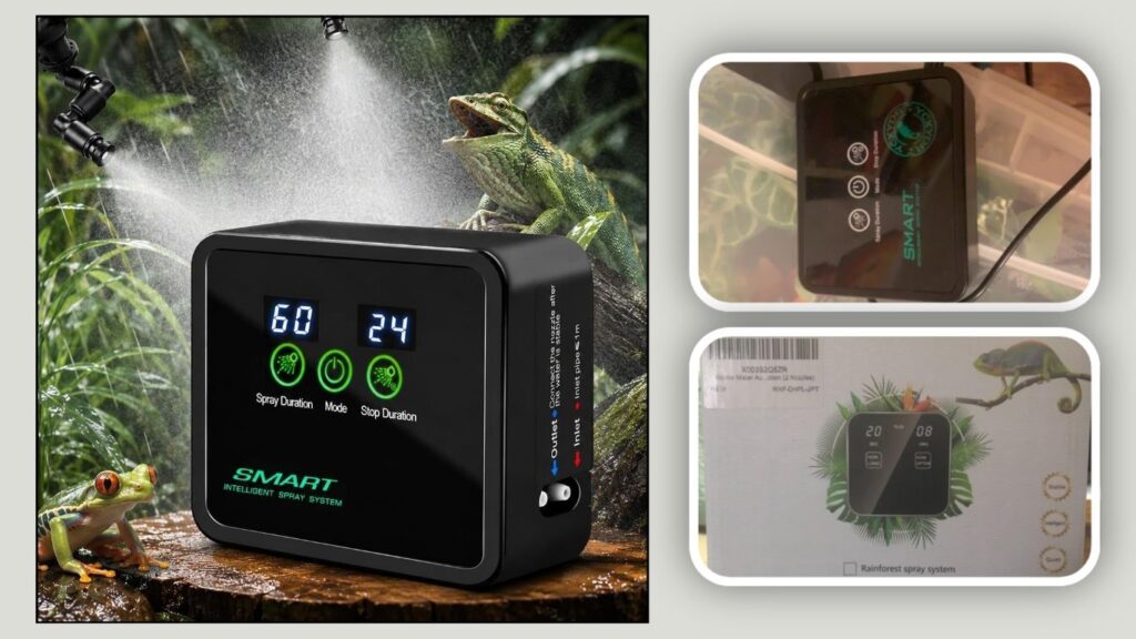 Reptile Terrarium Humidifier with 360° Adjustable Nozzles