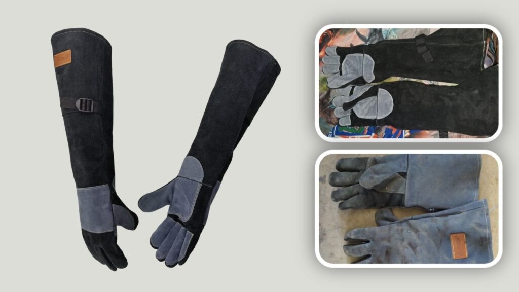 WZQH Compact Leather Animal Handling Gloves