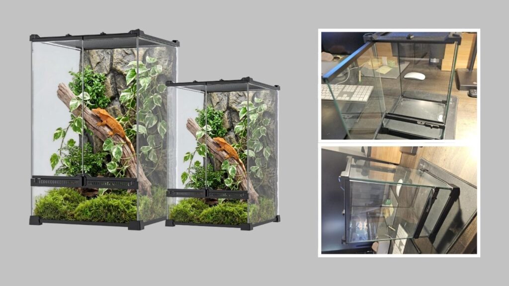4. FixHaven Fully Assembled Glass Reptile Enclosure