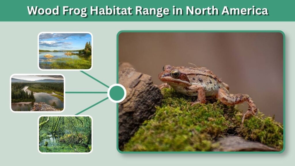 Wood Frog Habitat Range in North America