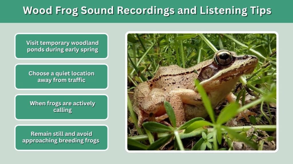 Wood Frog Sound Recordings and Listening Tips